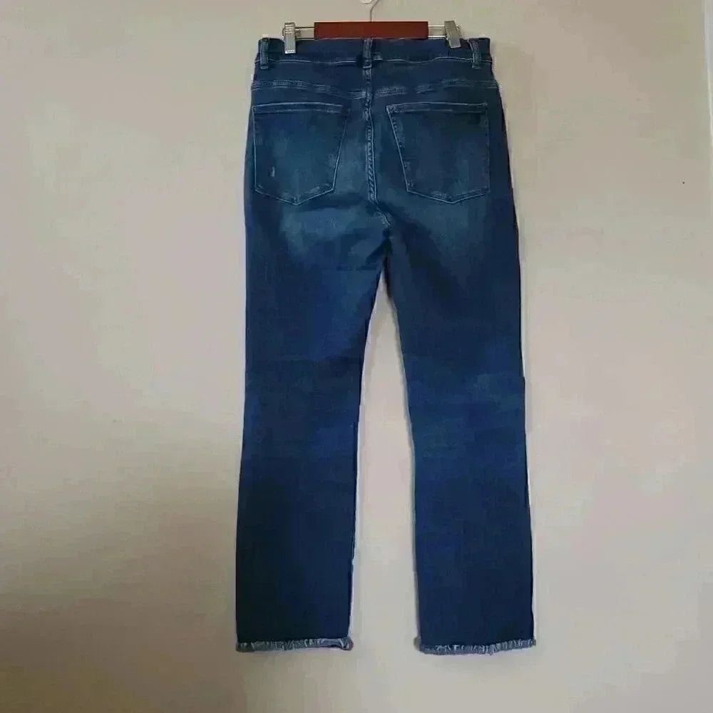 DL1961 Mara Ankle High Rise Instasculpt Straight Distressed Jeans Size 30 - Picture 5 of 9